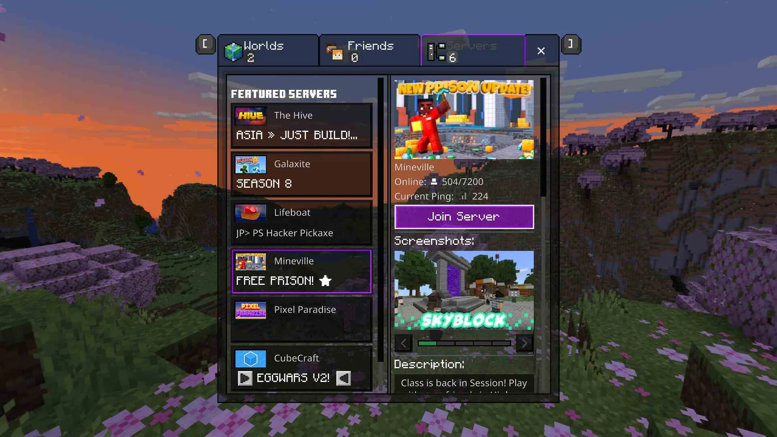 Minecraft Purple Colour UI