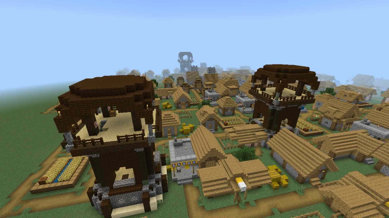 Minecraft Flat World Village Map