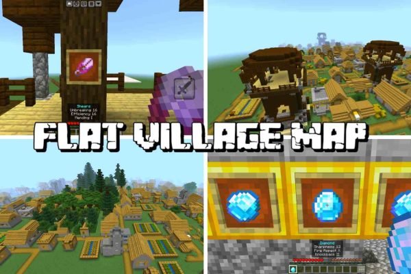 Minecraft Flat World Village Map