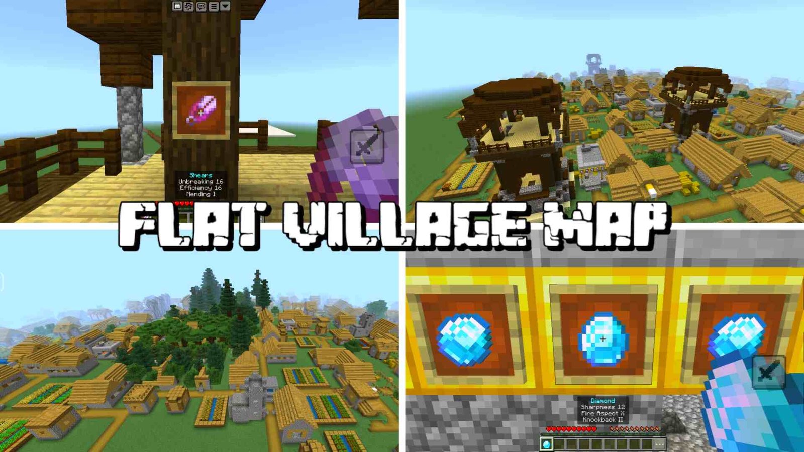 Minecraft Flat World Village Map